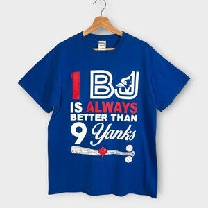 Jerzees Tag Blue Jays T-shirt LARGE *See Description* Blue Toronto MLB